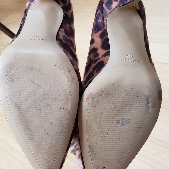 Nine West leopard faux fur stilettos 7 - Picture 5 of 6